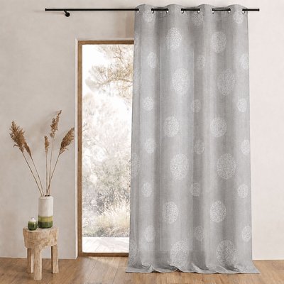 Voilage en Etamine Brodé ronds fils fil textile brillants HOME MAISON