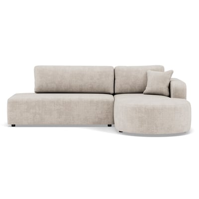 Canapé angle droit convertible velours texturé, MIRO BEST MOBILIER