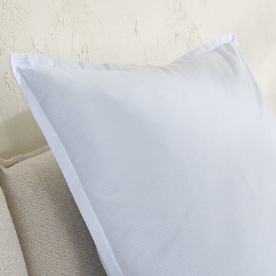 Taie d'oreiller en percale de coton lavé, rayée, 120 fils, SABBAL AM.PM