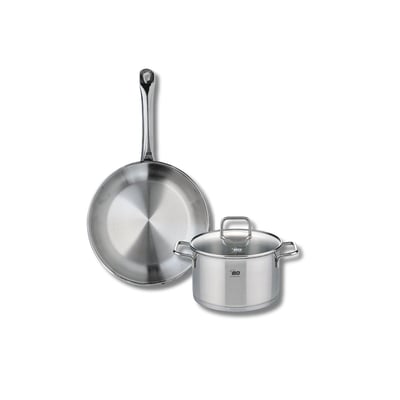 Batterie de cuisine 1 poêle 28cm + 1 faitout 20cm PROFI CITRIN ELO