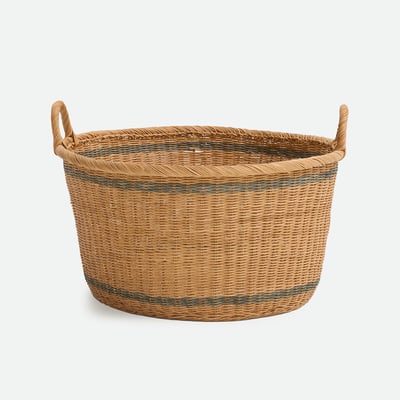 Cesta redonda de ratán, diámetro 58 cm, ALINO LA REDOUTE INTERIEURS