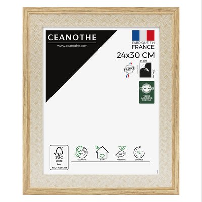 Cadre Photo 24x30 Cm Noir Résine Recyclée PALMA CEANOTHE