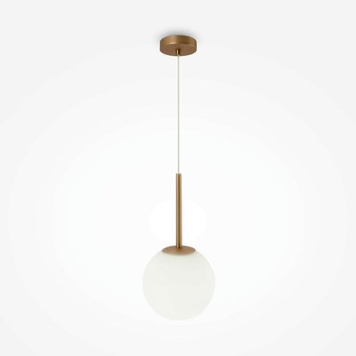 Suspension globe dorée verre dépoli 20 cm DELTONA PIER IMPORT