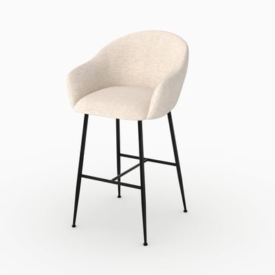Chaise de bar en tissu 76 cm - SOCKY MAISON PAVANE
