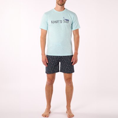 Pyjashort homme SIESTA aqua ALAN BROWN