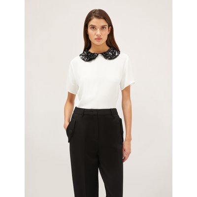Blouse en double georgette unie MOTIVI
