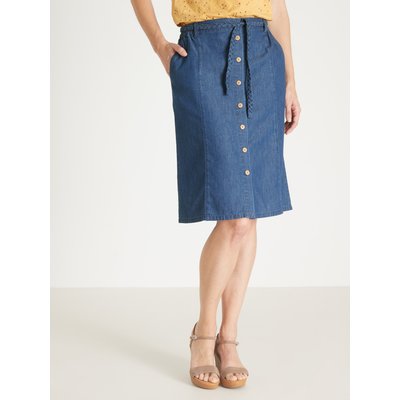 Jupe boutonnée en chambray DAXON