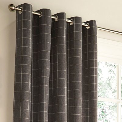 Ellis Check Pattern Eyelet Curtains FURN.