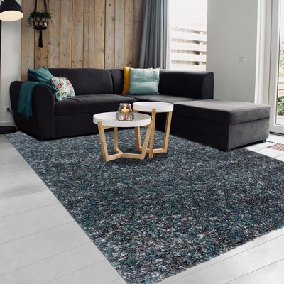 Tapis poils longs shaggy tissé motif faux uni UNI D UN AMOUR DE TAPIS