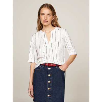 Blouse manches courtes col v TOMMY HILFIGER