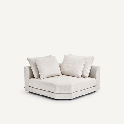 Sofá esquinero modular de tejido jaspeado, TIBERIO AM.PM