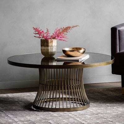 Jaipur Smoked Glass Round Coffee Table SO'HOME