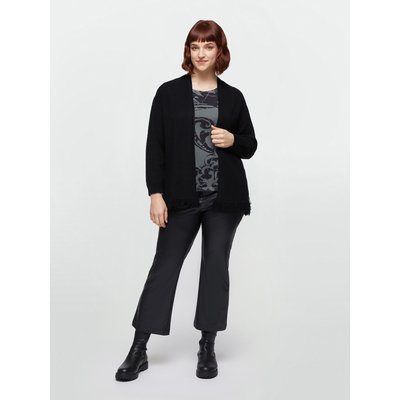 Cardigan ouvert sur le devant avec des franges dans le bas FIORELLA RUBINO