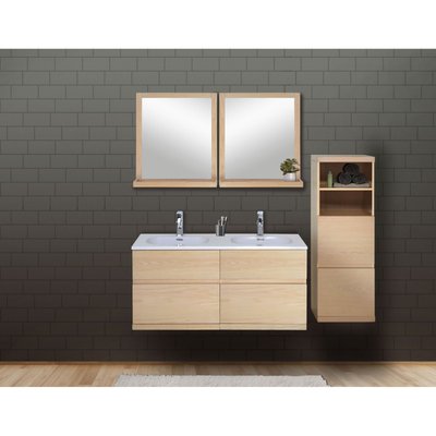 Meuble double vasque +miroir +colonne ENIO MOB IN