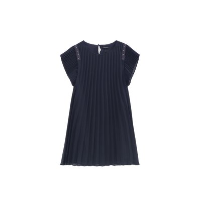 Robe plissée décor clous IKKS
