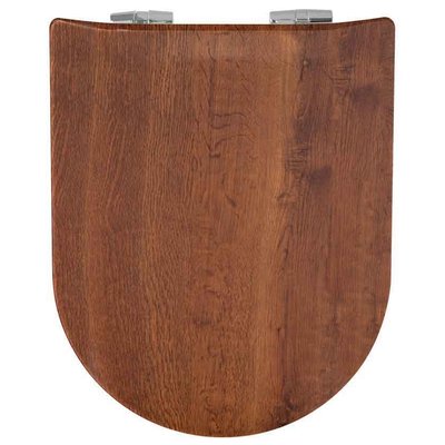 Abattant wood slim déclipsable en bois rustique HOME MAISON