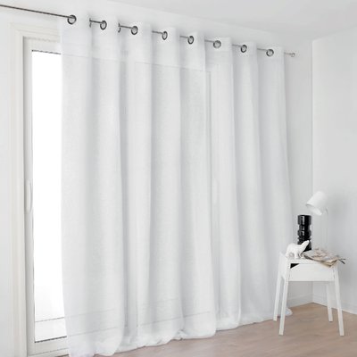 Voilage grande largeur semi-transparent LINDER