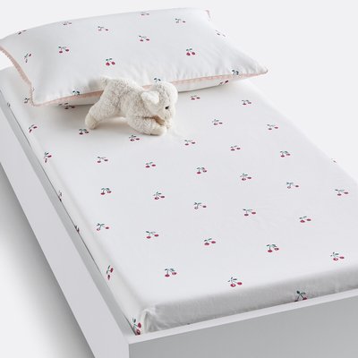 Griotte Cherry Organic Cotton Cot Fitted Sheet LA REDOUTE INTERIEURS