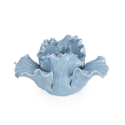 Blue Flower Shaped Tealight Holder SO'HOME