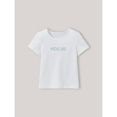 T-shirt à message en tissu Liberty en coton biologique CYRILLUS
