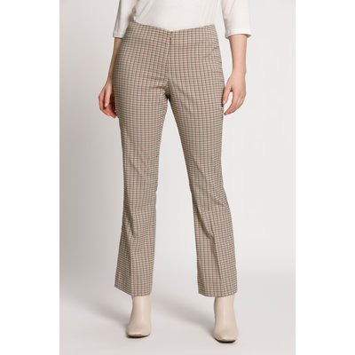 Pantalon bootcut, carreaux, plis ULLA POPKEN