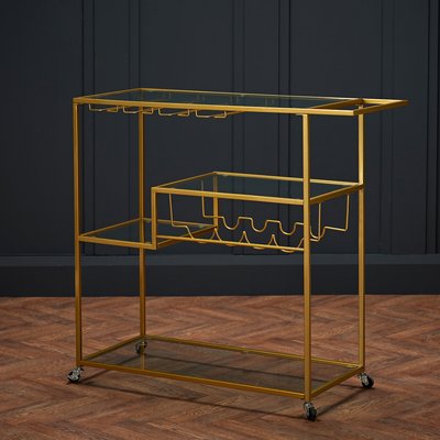 Art Deco Drinks Trolley Bar and Wine Rack SO'HOME