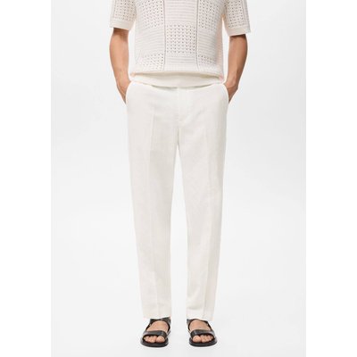 Pantalon droit lin et lyocell mélangé MANGO MAN