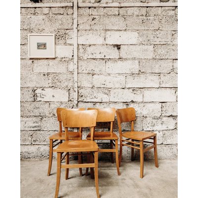Lot de 4 chaises bistrot Claude N°573 - Bon état DEBONGOUT