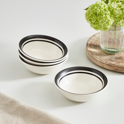 Set of 4 Potter's Stripe 13cm Bowls PORTMEIRION