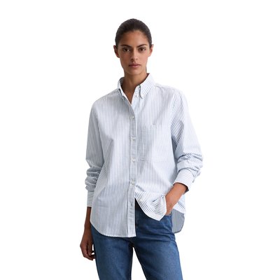 Blouse à rayures regular en coton Oxford MARC O'POLO