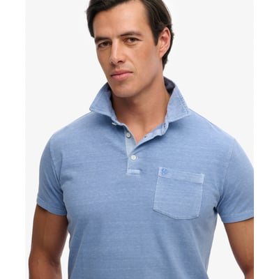 Polo en coton et lin classique SUPERDRY