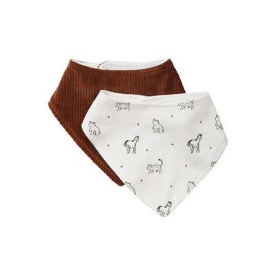 Lot de 2 bavoirs bandanas PETIT NOMADE VERTBAUDET