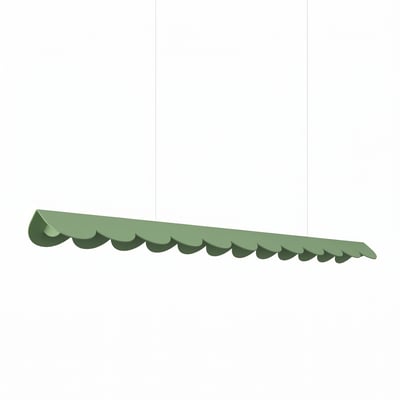 Suspension Aluminium Sauge LED 1 Biscuit EDEN