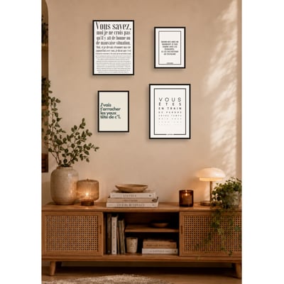 Pack d'affiches encadrées – Humour L'AFFICHERIE