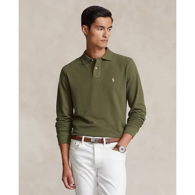 Рубашка-поло из пике, крой зауженный POLO RALPH LAUREN