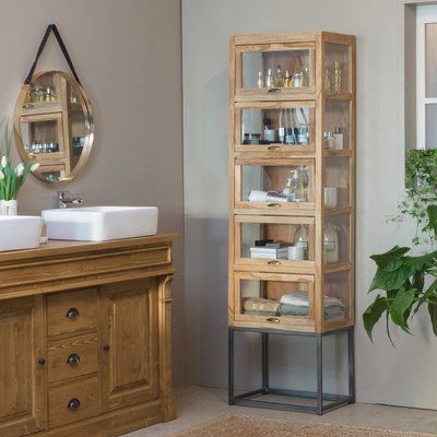 Vitrine en bois d'acacia et métal  PAOLA MADE IN MEUBLES 