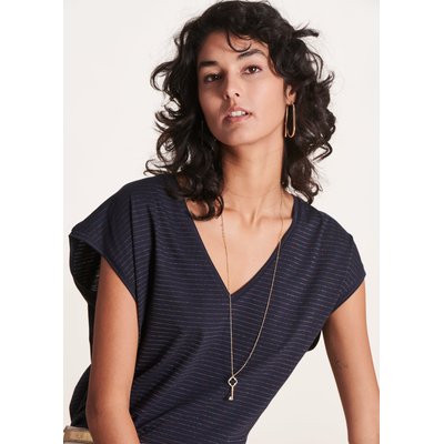 T-shirt ample irisé col V en coton LA FEE MARABOUTEE