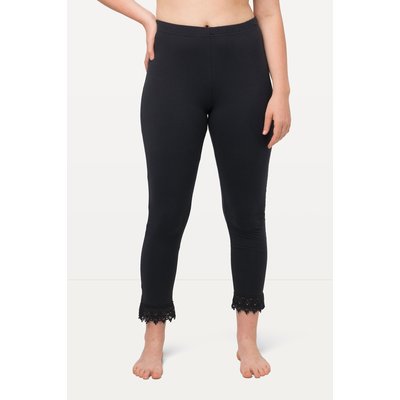 Legging 7/8. Bas de jambe en dentelle. Coton ULLA POPKEN
