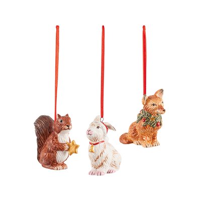 Ornements Animaux De La Forêt, Ens. 3 P. NOSTALGIC ORNAMENTS VILLEROY & BOCH