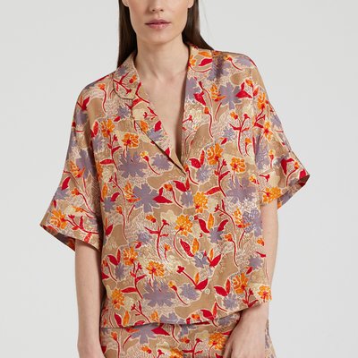 Printed Short Sleeve Shirt SEE U SOON