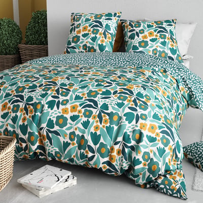 Parure housse de couette en coton imprimée, Mia C DESIGN HOME TEXTILE
