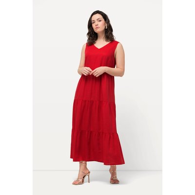 Robe sans manches en lin mélangé. Silhouette ULLA POPKEN