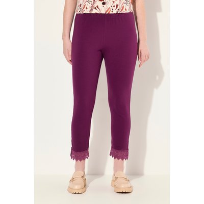 Legging 7/8, bordure en dentelle, coton bio ULLA POPKEN