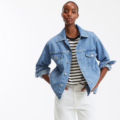 Oversized jeansvest met knopen LA REDOUTE COLLECTIONS