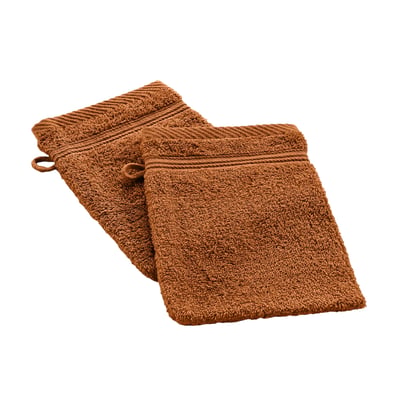 Lot de 2 Gants de toilette Tendresse uni en coton EDEN