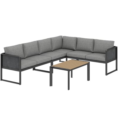 Ensemble de canapés de jardin Métal Gris OUTSUNNY