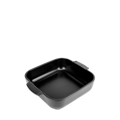 Plat four céramique carré noir satin 28 cm - 11in Appolia PEUGEOT