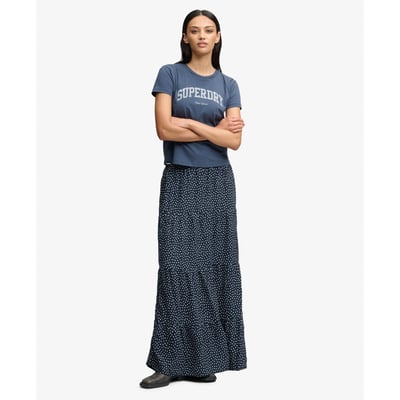 Jupe Longue à Volants Tissée SUPERDRY