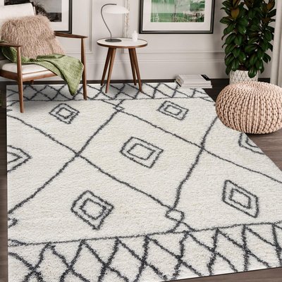 Tapis berbère tissé motif ethnic DOUX 2 UN AMOUR DE TAPIS