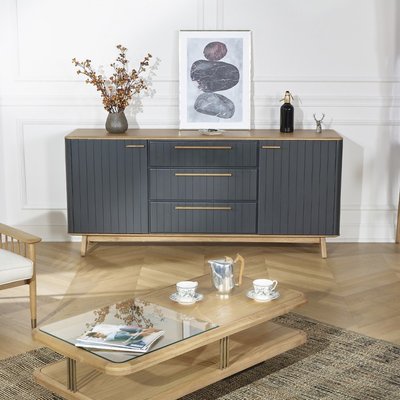 Buffet en chêne 2 portes et 3 tiroirs JOEL ROBIN DES BOIS